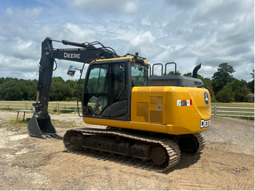 John Deere 210 Excavator   
 A dynamic, middle-sized earth-working machine, developed for some heavy applications; material-handling, heavy road and earth-moving applications. 