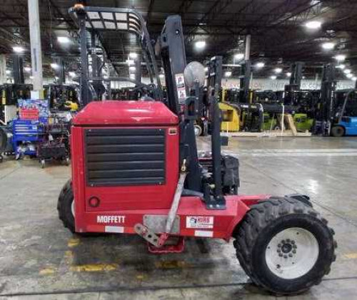 Moffett forklifts differ from other forklifts as they are smaller machines that have a truck installed underneath them to make quick loading and unloading on the back of a truck or trailer.